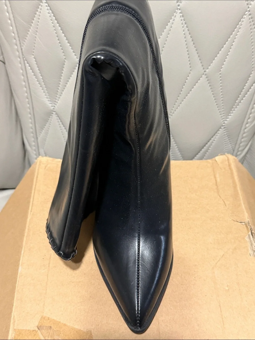 Journee Collection Black Daria Over-the-Knee Block Heel Boots